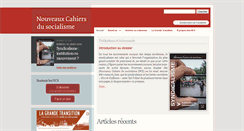 Desktop Screenshot of cahiersdusocialisme.org