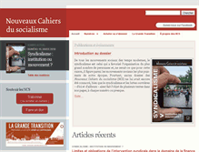 Tablet Screenshot of cahiersdusocialisme.org